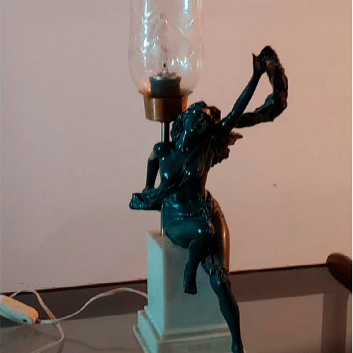 Luminária italiana em petit bronze